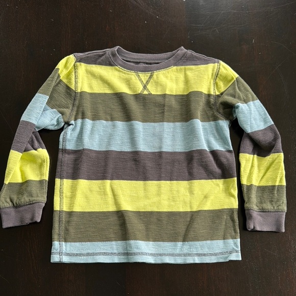 Gymboree Long Sleeve Green and Blue Tee - Picture 1 of 2